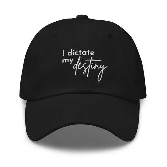 Cap Destiny White on Black