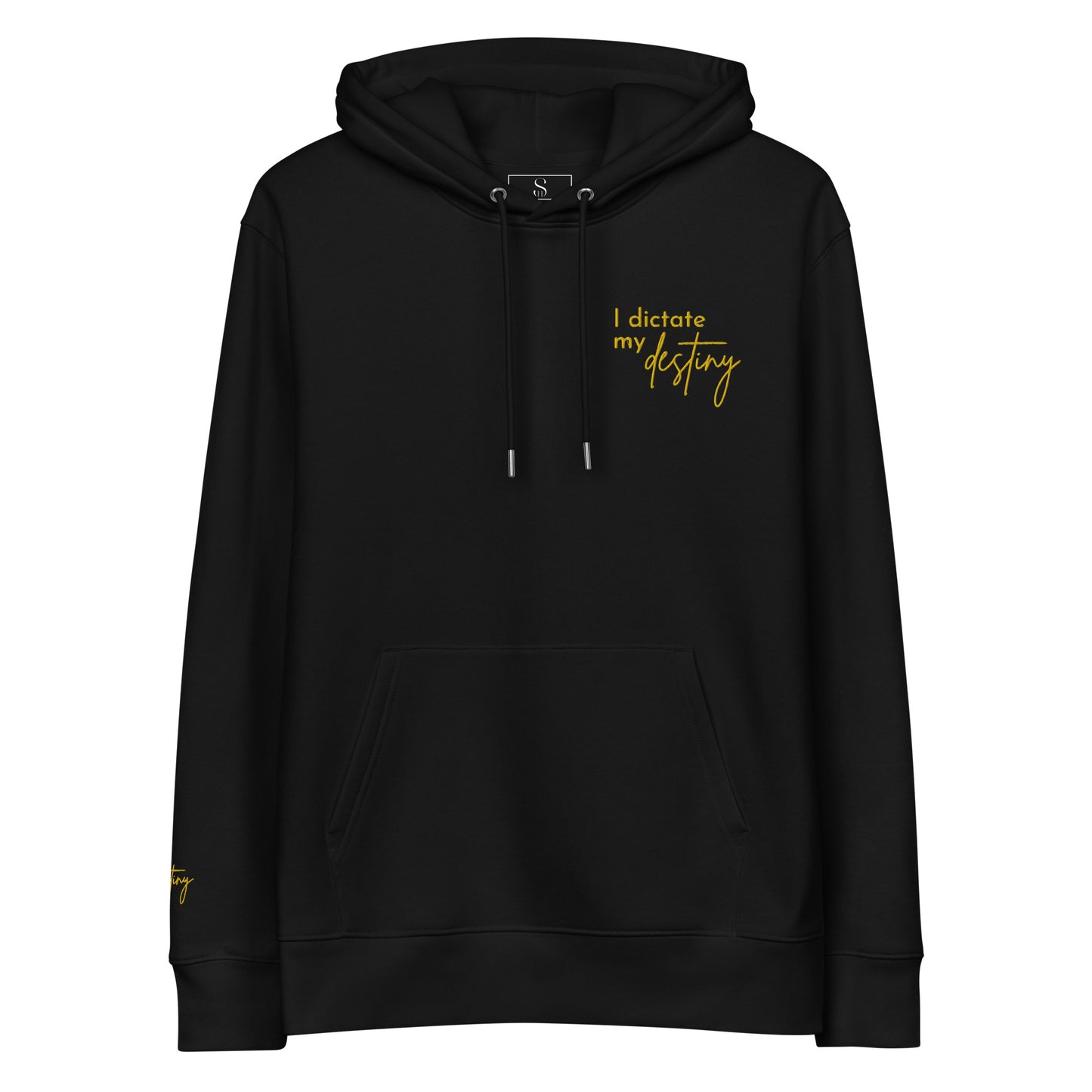 Hoodie Destiny Premium Eco Gold on Black