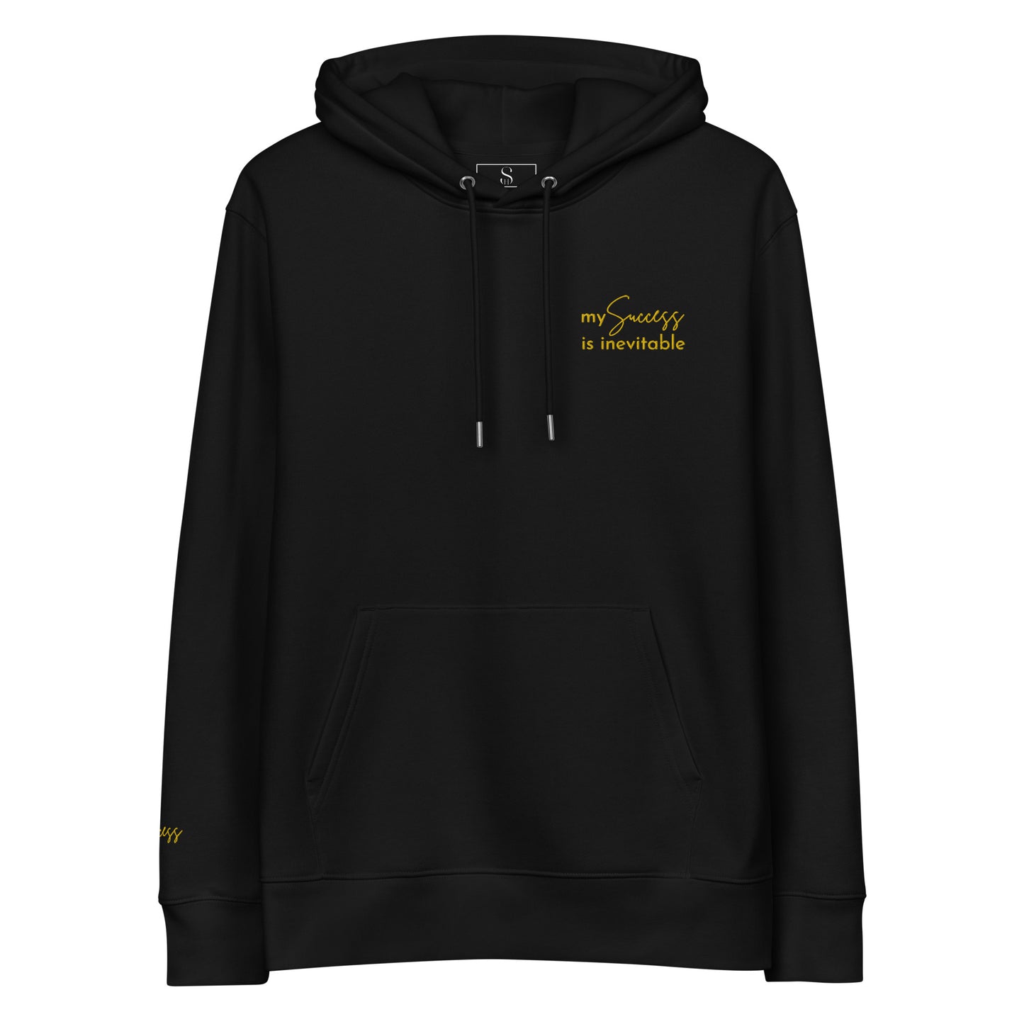 Hoodie Inevitable Success Premium Eco Gold on Black