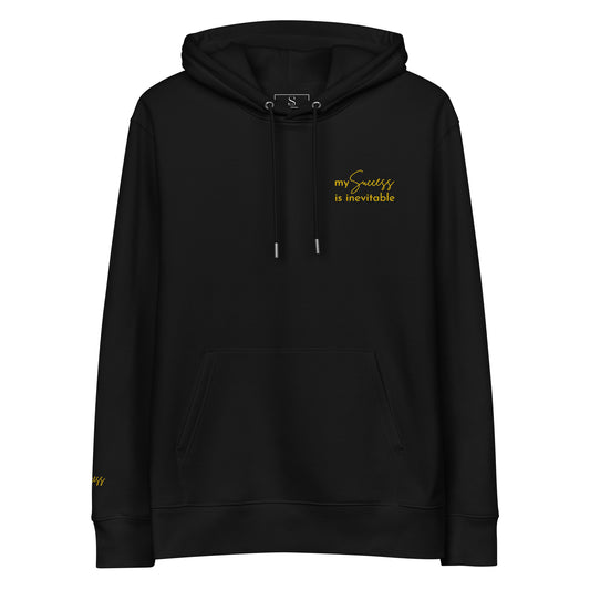 Hoodie Inevitable Success Premium Eco Gold on Black