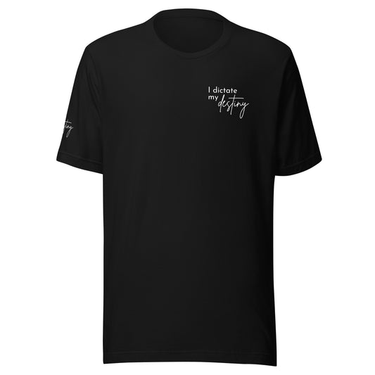 Tee Destiny White on Black