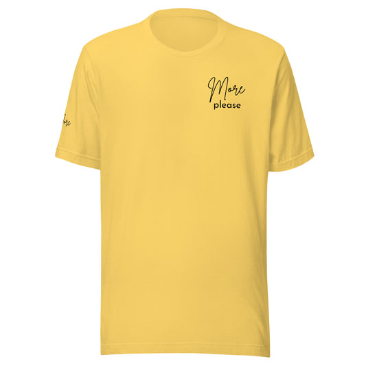 Tee More Please Black on Yellow